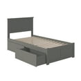 thumbnail image 2 of Madison Platform Bed with Flat Panel Foot Board and 2 Urban Bed Drawers in Multiple Colors and Sizes, 2 of 9