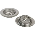 thumbnail image 2 of Highcraft PlumBoss Bathroom Basket Drain Strainer Hair Catcher Pack of 2, Chrome, 2 of 4