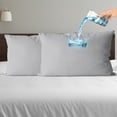 thumbnail image 1 of Amorosa Fundas de Almohadas Impermeable 2 Piezas Funda de Almohada Sofá Cómoda y Transpirable Ideal para Hogar Hotel y Viaje,Gris Estándar-50*80cm, 1 of 8
