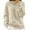 Beige, variant on PMVFHDE Women Crewneck Long Sleeve Knit Pullover Sweater Top 2025 Fall Winter Casual Solid Color Retro Cable womens sweaters Beige,L
