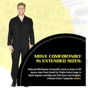 Natural Uniforms Long Sleeve Coverall 861 ( Black, XLarge )