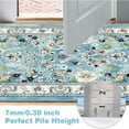 thumbnail image 4 of MJIAexp 2' x 12' Boho Floral Kitchen Runner Rug Machine Washable Runner Rug Non-Slip Hallway Runner Laundry Rug Throw Carpet for Living Room Bedroom Dining Room Entryway Kitchen Blue, 4 of 9