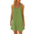 thumbnail image 2 of Robe pour Femmes, Robe Femme Été Décontractée Robe T-Shirt Sortie de Plage Sans Manches Robe Débardeur Robe Ample, Cadeaux d'Anniversaire, 2 of 7