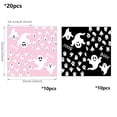 thumbnail image 4 of 20 Pcs Halloween Ghost Paper Napkins, Pink Black Disposable Party Napkins for 20 Guests, Cute Spooky Holiday Decorations, 4 of 7