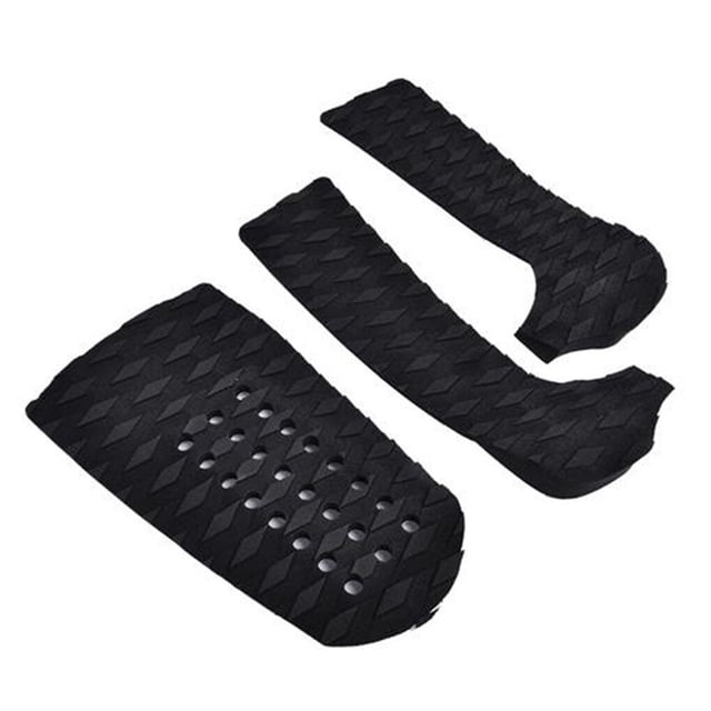 ZLight Tapis de Traction pour Planche de Surf, Tapis de Surf, Tapis de Pont en Eva, Adhérence, Tapis de Queue pour Planche à Roulettes, 3 Pcs/ensemble, Points Noirs