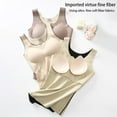 thumbnail image 4 of Female Cold Winter Thermal Underwear Warm-keeping Breathable Top Slimming Polyester Basic Vest Clothes Outdoor Accessory Coffee XXL, 4 of 10