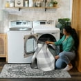 thumbnail image 5 of My Magic Carpet 3'x5' Machine Washable Non-Slip Kitchen Entryway Rug - Buffalo Plaid Grey And White, 5 of 5