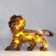 thumbnail image 5 of Lámpara Estatuas de perro 3D con esculturas de león talladas en madera clara, decoración de adornos artísticos (león) Likrtyny Para estrenar, 5 of 9