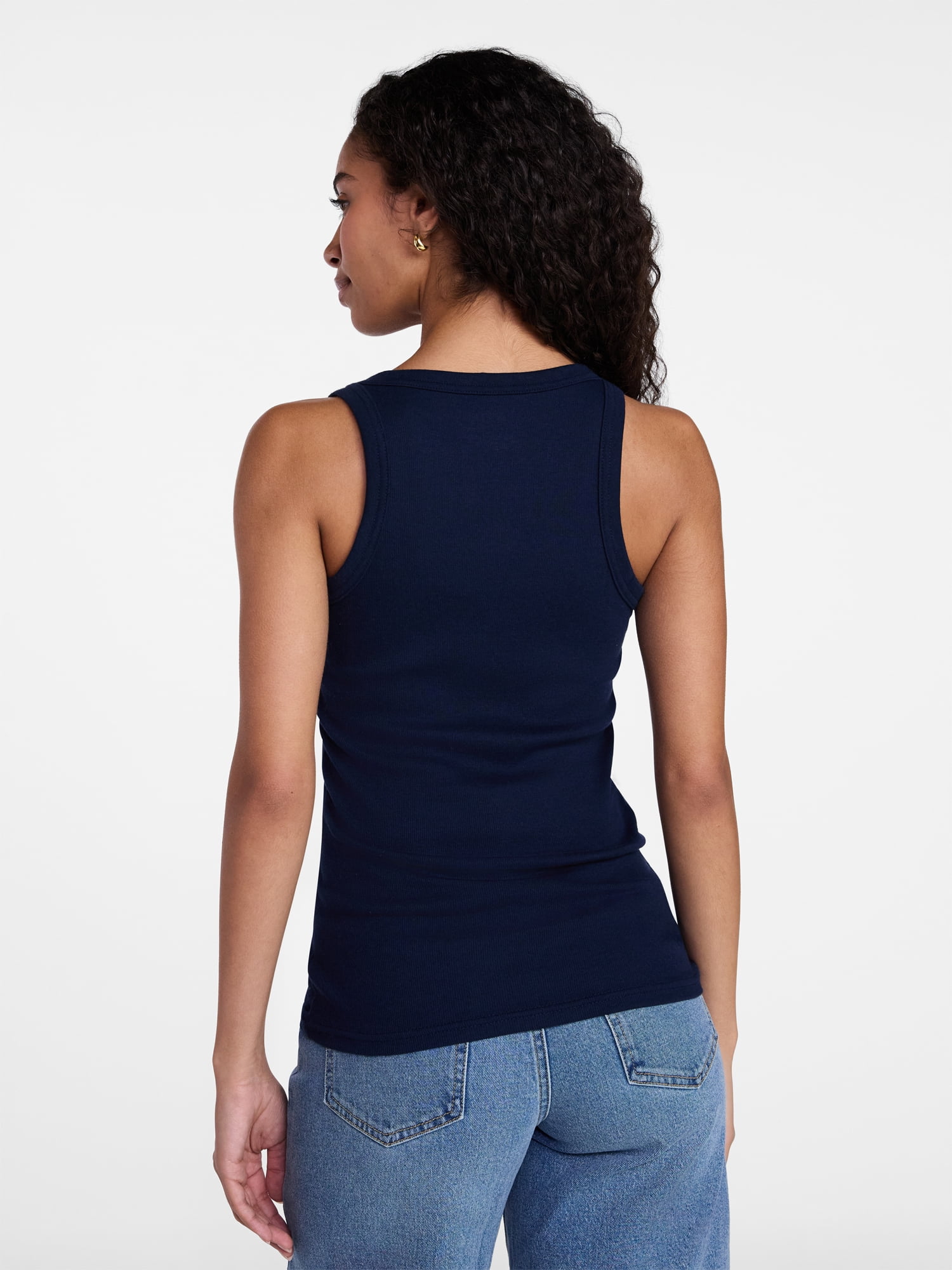 Time and Tru Women's Ribbed Tank Top, Sizes XS-XXXL