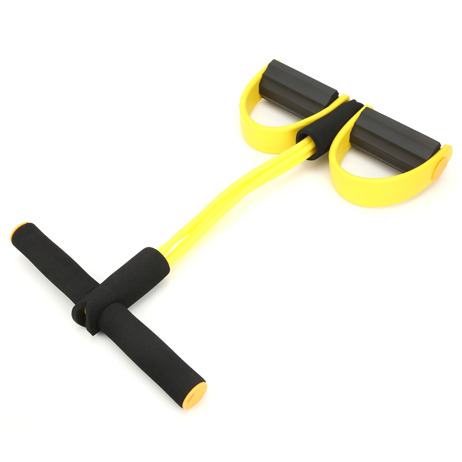 2 Tubes Elastic Pull Rope, Multifunction Fitness Tool Portable TPE Lightweight Sit-up Resistance Band With Foot Pedal  For Home Pilates For Yoga Exercise