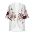 thumbnail image 2 of TaTaai Women's Lightweight Summer Cardigan with Floral Print, 3/4 Length Sleeves, and Breathable Comfort for Daily Wear Gift, 2 of 5