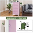 thumbnail image 2 of Uforic 4 Drawer Dresser Fabric Chest of Drawers Furniture Storage Organizer for Living Room,,Hallway, Pink, 2 of 9