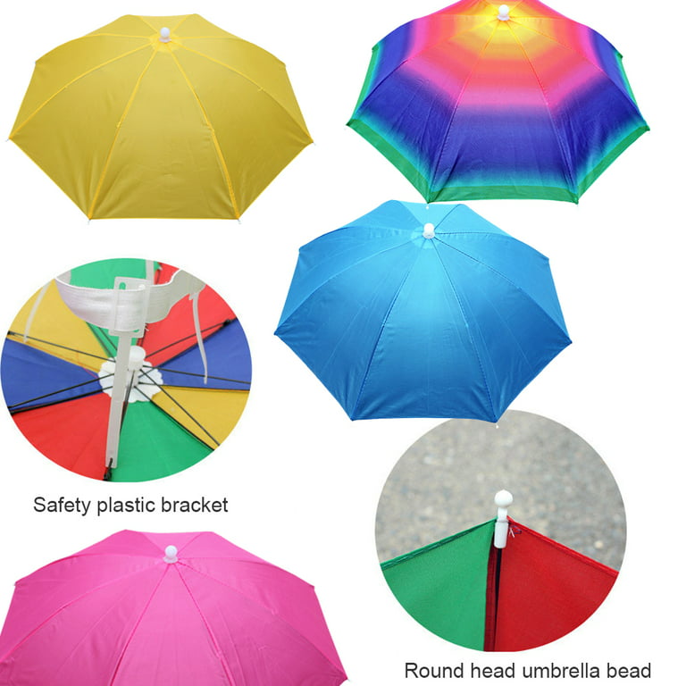 YFMHA Fishing Umbrella Hat Foldable Outdoor Sun Shade Waterproof Cap  (Yellow) 
