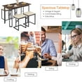 thumbnail image 2 of VECELO 4-Piece Dining Table Set, Kitchen Table with Bench and Two Stools for 4, Space Saving Design Gathering Bench Dining Set for Kitchen, Dining Room, Restaurant, Brown, 2 of 8