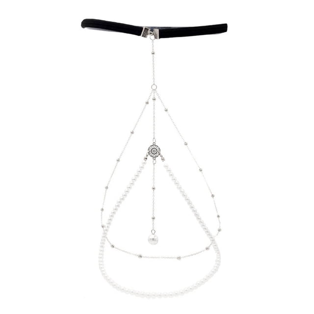 Thigh Chain Two Layers Elastic Rope Jewelry Sexy Sparkling Leg Chain for Club