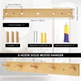 thumbnail image 5 of Grusce 2PCS Wall Mounted Coat Rack with 5 Hooks, Wood Wall Hook Rack, Modern Scandinavian Home Decor for Entryway Living Room Jacket Scarf Bag Towel Hat, 5 of 9