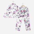 thumbnail image 1 of Conjunto de pijamas de seda de manga larga para niños y niñas, ropa de casa Unisex, traje de dormir de satén de Navidad, otoño, 1 of 4