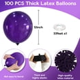 thumbnail image 2 of Globos de látex Jobkoo, color morado, 30 cm, paquete de 100 unidades para decoración de fiestas, 2 of 7