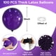 thumbnail image 2 of Globos de látex Jobkoo, color morado, 30 cm, paquete de 100 unidades para decoración de fiestas, 2 of 7