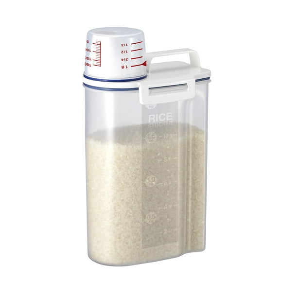 Contenedor de arroz Asvel 7509 de plástico transparente, 2 kg
