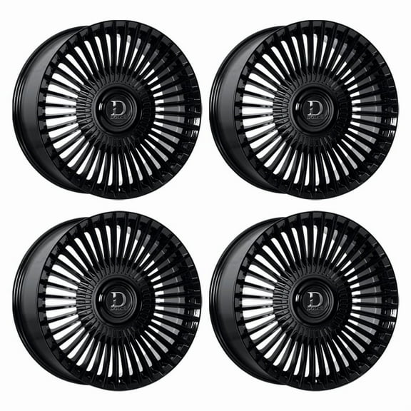 Dolce Luxury Trento 22X9.5 6X135/139.7  35mm Glossy Black 22" INCH Rim SET OF 4
