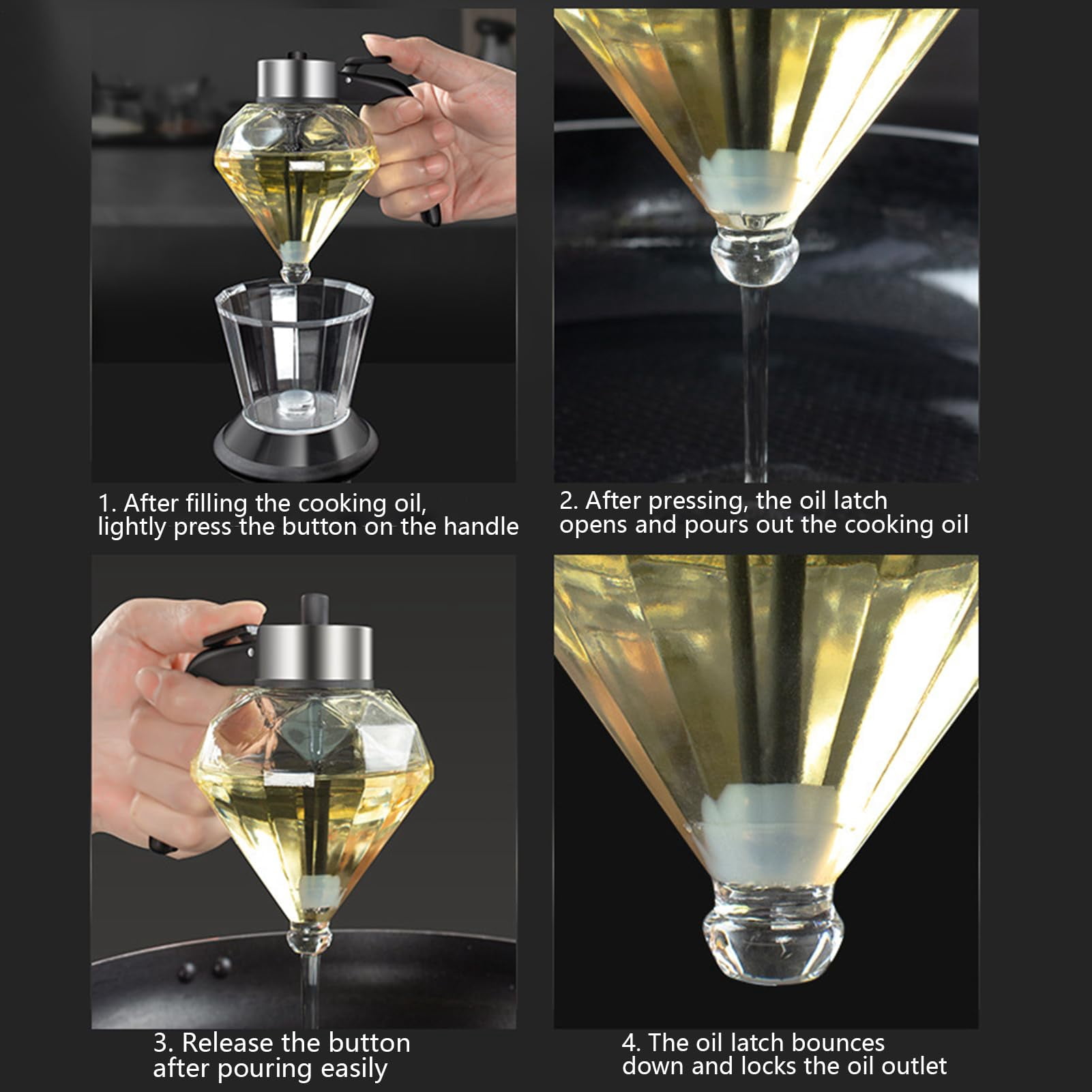 Condensed Milk Dispenser | Sauce Dispenser Bottle | Honey Dispensers No Drip, Multipurpose Kitchen Pour Container, Diamond Shape, for Honey Olive Oil Condensed Milk