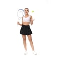 thumbnail image 4 of Pleated Tennis Skirt for Women with 4 Pockets Women's High Waisted Athletic Golf Skorts Skirts for Running Casual black L, 4 of 6