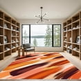 thumbnail image 2 of ODIKA 4' x 6' Machine Washable Non-Slip Area Rug, watercolor print High Traffic Rug, Orange, 973570, 2 of 7