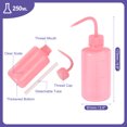 thumbnail image 2 of Uxcell 12 Pcs 8oz Lab Squeeze Bottle 250ml Plastic Safety Wash Bottles Squirt Bottle Tattoo Bottle (Pink), 2 of 7