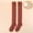 Orange, variant on Jacenvly Socks for Women Solid Knee-High Socks Soft Comfortable Breathable Socks Fashion Warm Gifts Solid Casual Winter Cotton Knit Lengthened stockings