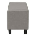 thumbnail image 5 of CorLiving Luna Upholstered Storage Bench Light Grey, 5 of 5