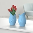 thumbnail image 2 of Tulip Shape Vase Home Decor Flower Arrangement, 2 of 7