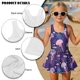 thumbnail image 4 of DISNIMO Girls Sleeveless Swimdress Jellyfish Print One-Piece Bathing Suit Skirted Soft Sleeveless Swim Dress U Neck Stretch Swimwear for 3-13Y, 4 of 8
