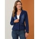 thumbnail image 2 of Chaqueta de Mezclilla Allegra K Manga Larga Botones Solapa con Muesca Azul M, 2 of 6