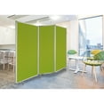 thumbnail image 2 of Contemporary Freestanding 3 Panel Olive Screen Room Divider With Rolling Casters, 2 of 6
