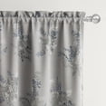 thumbnail image 3 of Mainstays Blackout Curtain Panel Pair, Set of 2, Botanical Print Gray, 30"W x 84"L, 3 of 12
