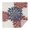Red and Blue, variant on Gray Geometric Quatrefoil Pattern Square Tablecloth,Waterproof Square Table Cover,Wipeable Spillproof Washable Table Cover for Home Kitchen Party Decor 42"X42"(107x107cm)
