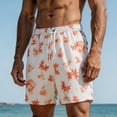 thumbnail image 7 of Nmnitkp Mens Shorts Tropical Pineapple Print Quick Dry Swim Trunks Elastic Waist Drawstring Mesh Lined Beach Board Shorts Casual Summer White,3XL, 7 of 7