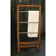 thumbnail image 3 of Patented Sula™ Angled Teak & Stainless Towel Stand, 3 of 4