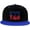 Blue, variant on Muay Thai Hip Hop Hat Two Tone Flat Bill 6 Panel Cap Unisex