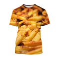 thumbnail image 3 of Camiseta para hombre, camiseta de moda con estampado 3D de papas fritas, camiseta de verano, ropa de manga corta, camiseta informal, ropa de calle, 3 of 5