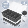 thumbnail image 2 of Silicone Freezer Tray For Soup With Lid - 1-cup Container Style Ice Cube Trays  Meal Prep & Food Storage Freeze 250ml/125ml Portions 2 Pack, 2 of 7