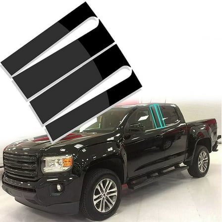 4pcs Glossy Black Pillar Post Window Door Cover Trim for 2015-2022 Chevy Colorado GMC Canyon