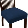 thumbnail image 1 of Stretch Jacquard Chair Seat Covers Seat Covers for Dining Room Chair Covers Chair Seat Slipcovers Removable Washable Chair Seat Cushion Slipcovers for Dining Room (6 Pack, Navy), 1 of 7