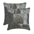 thumbnail image 5 of Grey Throw Pillow Cover Couch, Checkered Crushed Solid Pillow Cover, 20x20 inch (50x50 cm) Pillow Cover, Patchwork Modern Throw Pillow Cover, Square Crushed Silk - Dreamy Silver Gray, 5 of 6
