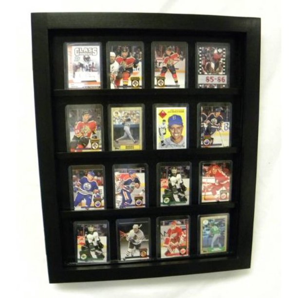 20 Baseball card displays case glossy black P375B
