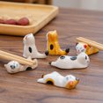 thumbnail image 3 of Cute Cat Palillos Resto Cena Cuchara Soporte Cuchillo Tenedor Soporte Palillos Tenedores Soporte Soporte Palillos Soporte Cerámica Decoración del hogar, Estilo 6 brillar Electrónica, 3 of 5