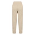 thumbnail image 6 of felwors Women's V Crossover Waist Sweatpants Baggy Y2K Jogger Pants Wide Leg Fleeced Lounge Pants Beige, XXL, 6 of 6