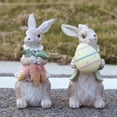 thumbnail image 5 of Easter Bunny Decorations Spring Home Decor Bunny Figurines(Easter White Rabbit 2pcs), 5 of 6