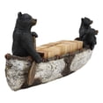 thumbnail image 4 of Ebros Rustic 3 Black Bears Family Rowing Canoe Domino Display Set W/ 28 Dominoes, 4 of 6